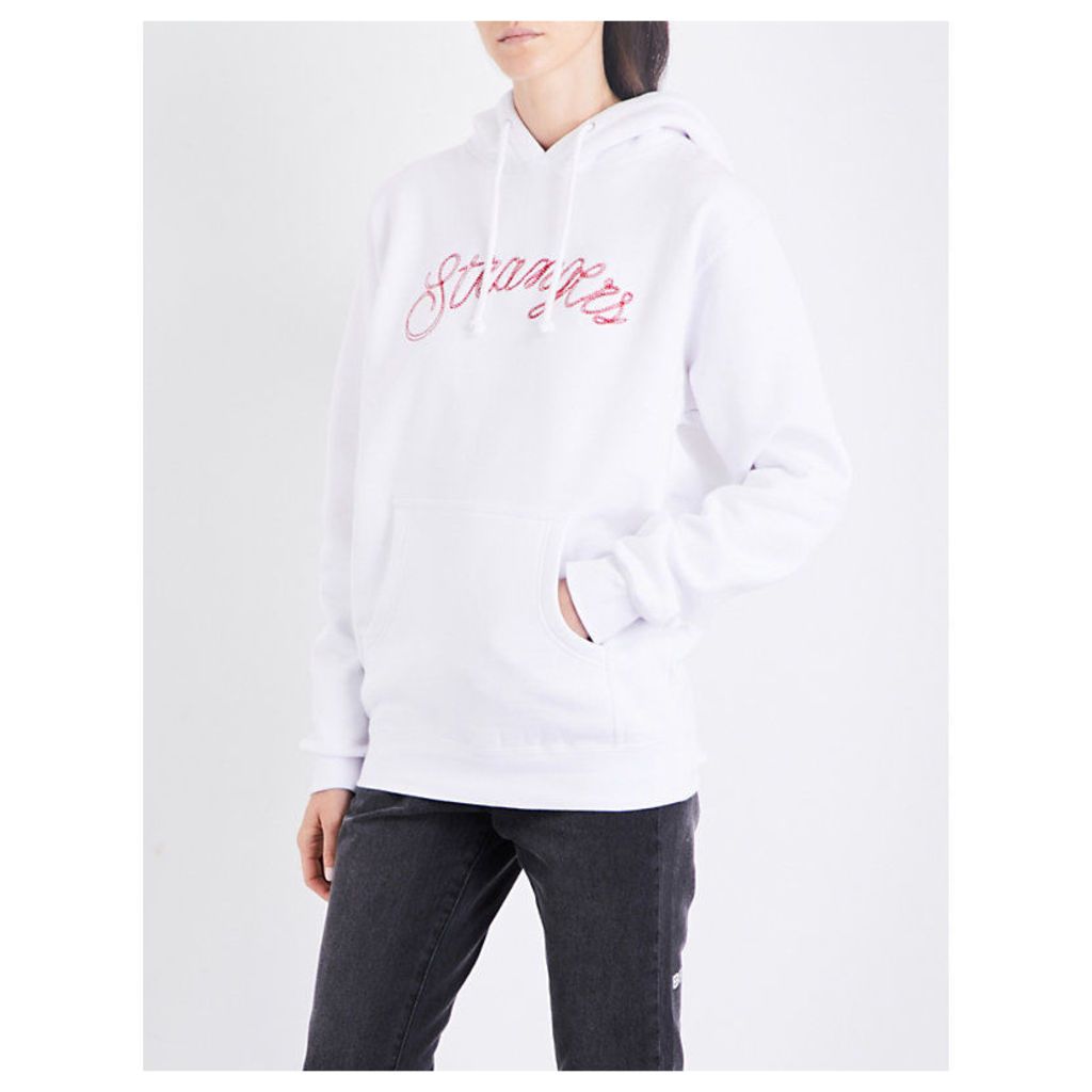 Even Stranger embroidered jersey hoody