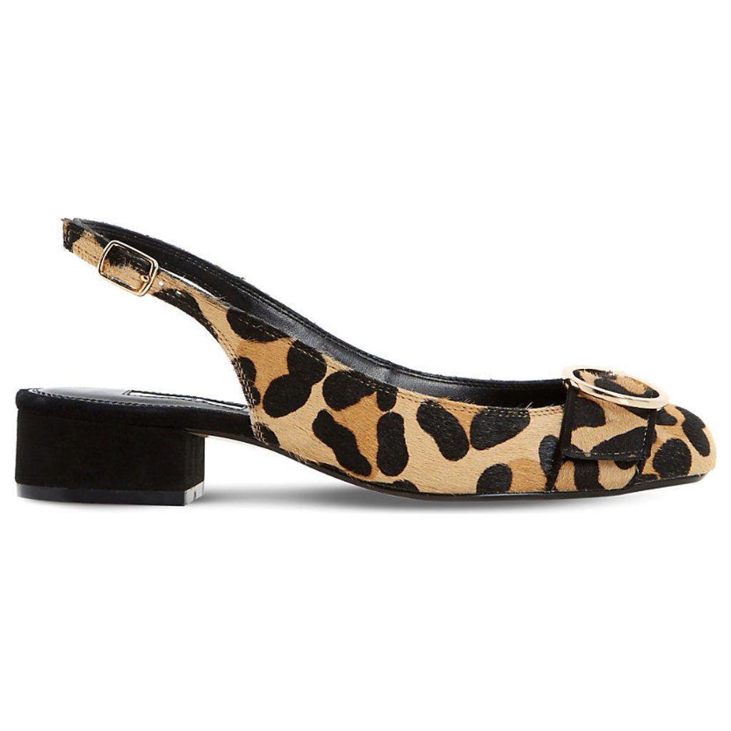 Dune Como leopard-print court shoes, Women's, Size: EUR 36 / 3 UK WOMEN, Leopard-pony