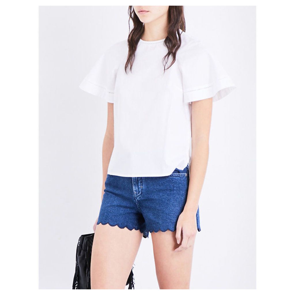 Maje Loumir cotton top, Women's, Size: M, Blanc