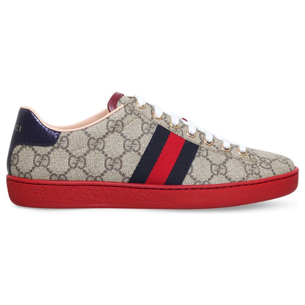 Gucci New Ace GG canvas trainers, Women's, Size: EUR 39.5 / 6.5 UK WOMEN, Blk/white