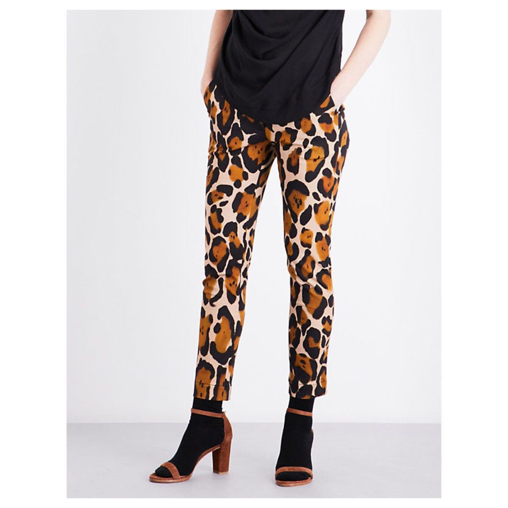 New Moki leopard-patterned stretch-cotton trousers