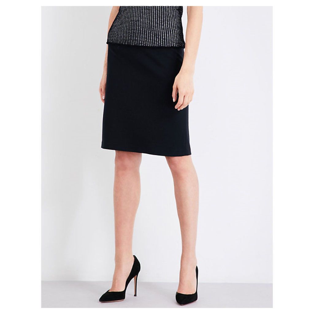 Stretch-woven pencil skirt
