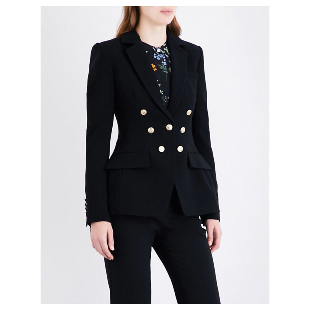 Ward double-breasted crepe blazer