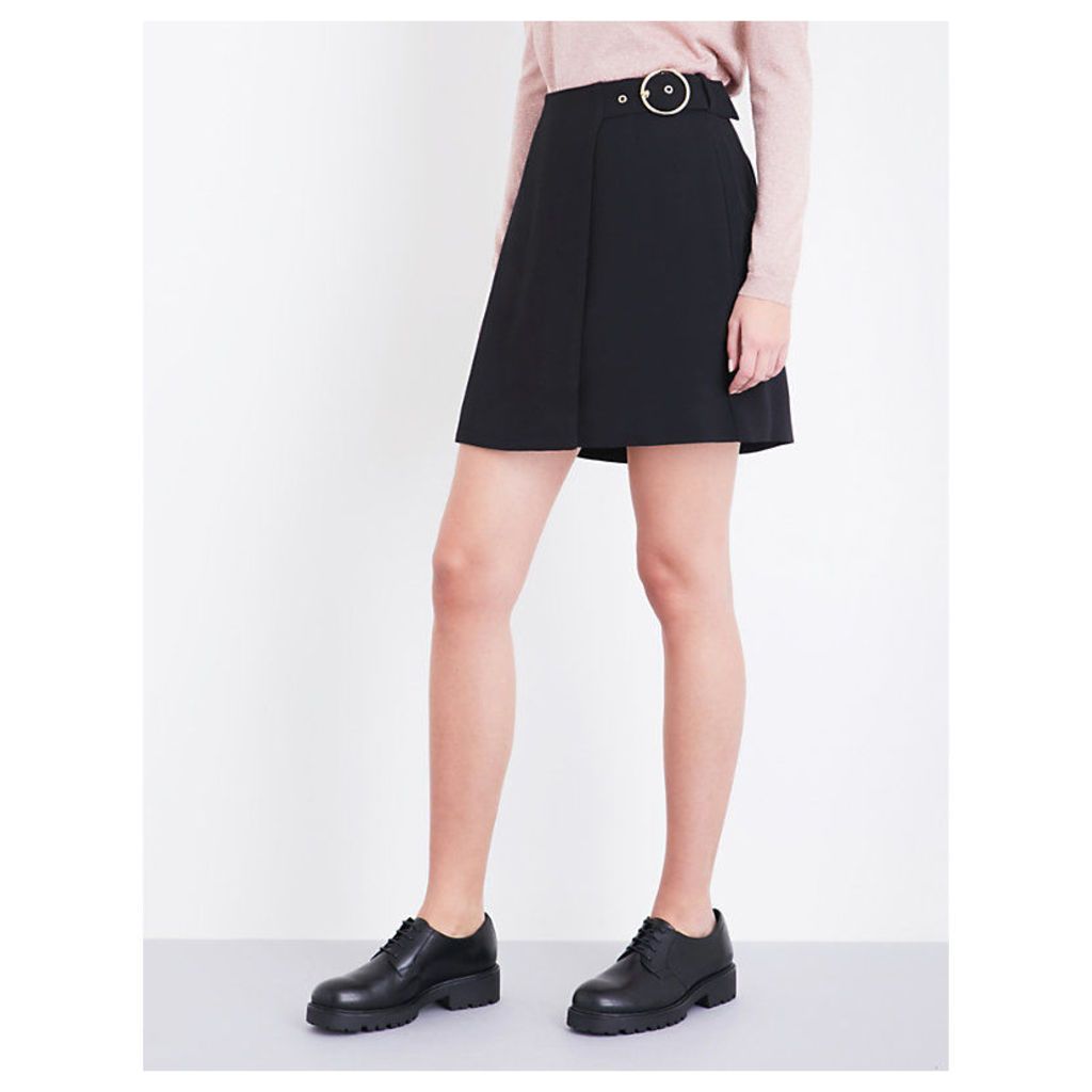 Arpi buckle-detail crepe skirt