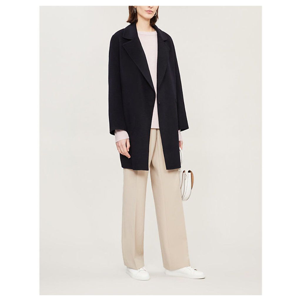 Boy notch-lapel wool and cashmere-blend coat