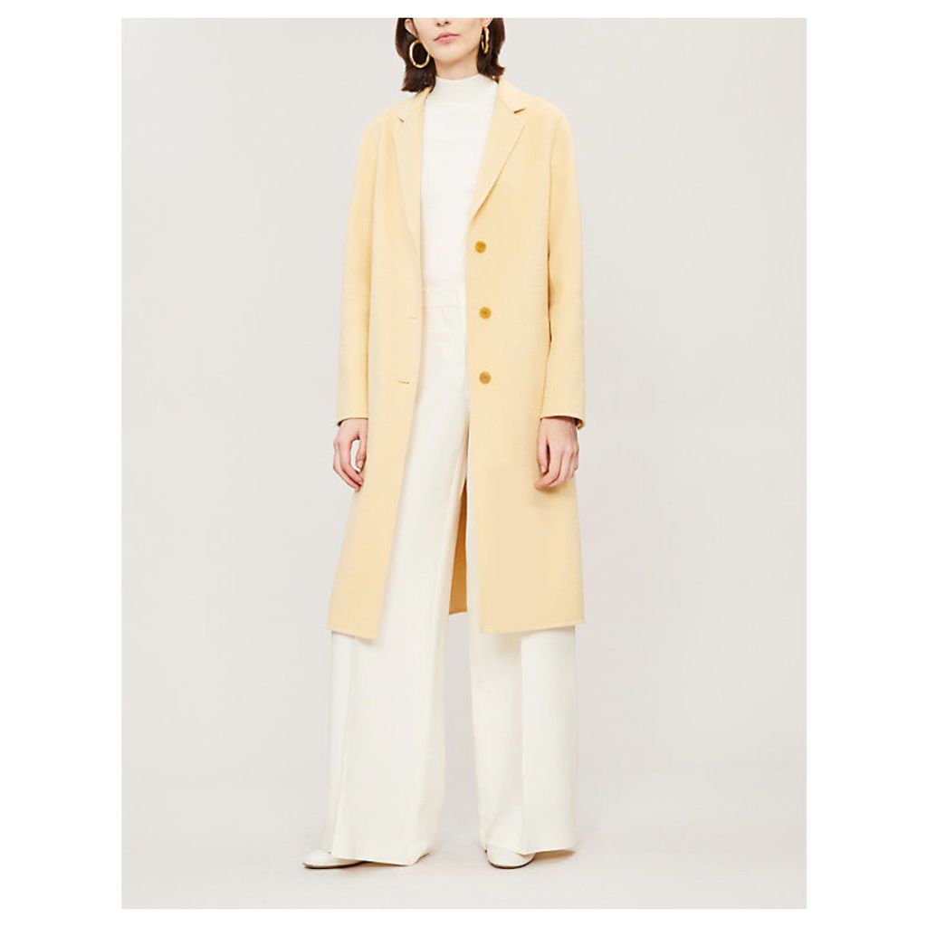 Classic notch-lapel wool and cashmere-blend coat
