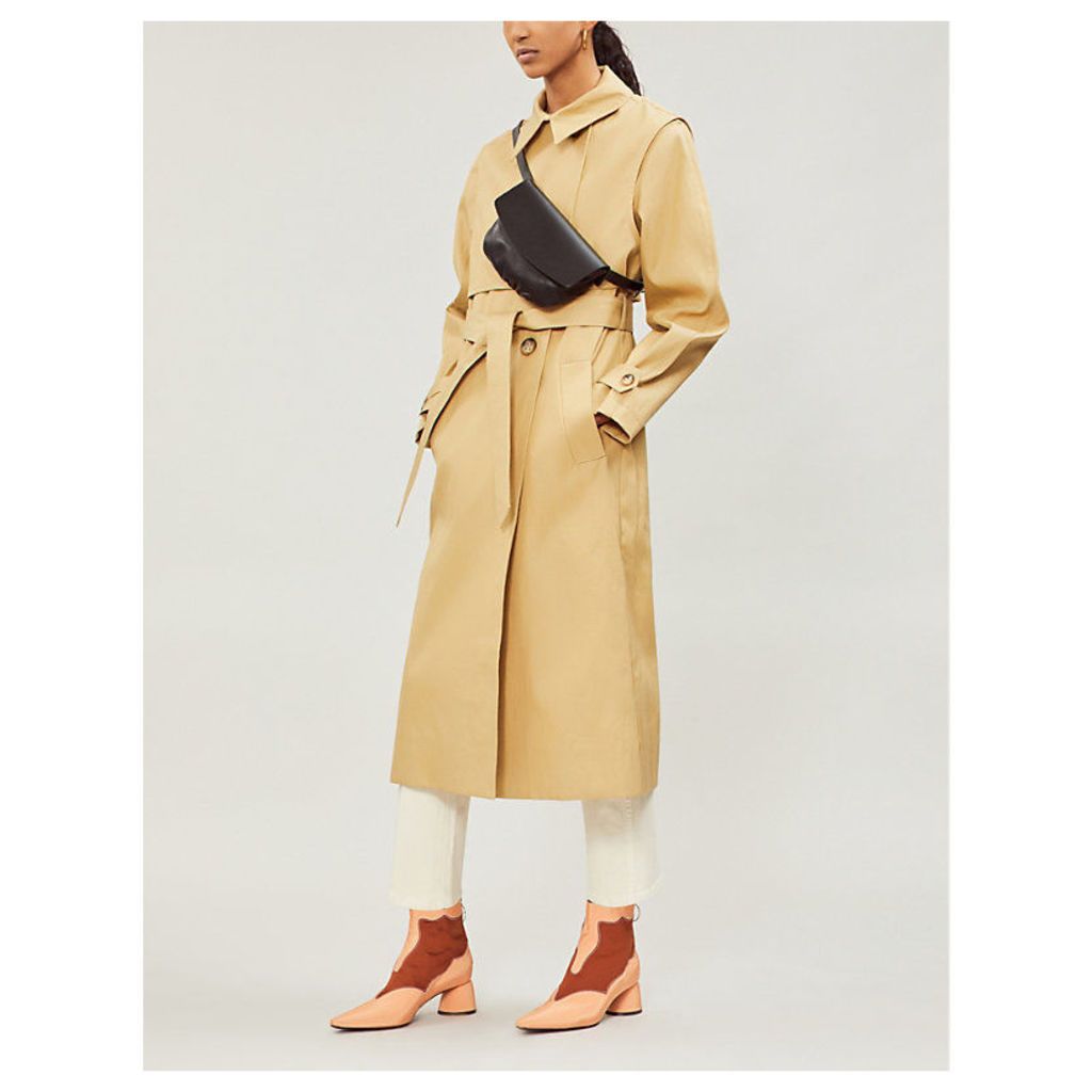 Celeste double-breasted cotton trench coat