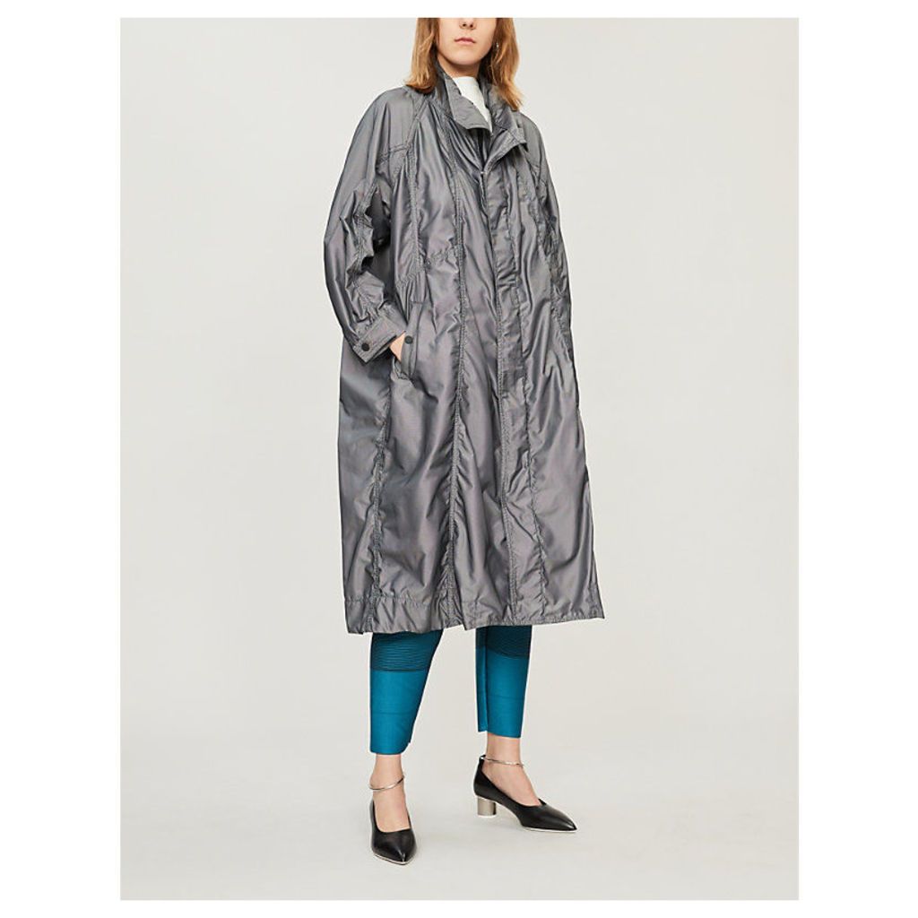 Ruched shell coat