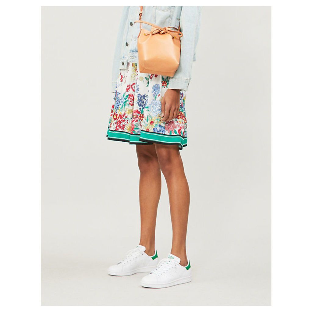 Smile floral-print A-line skirt