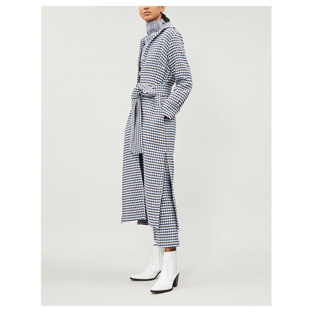 Cardota checked cotton-blend trench coat