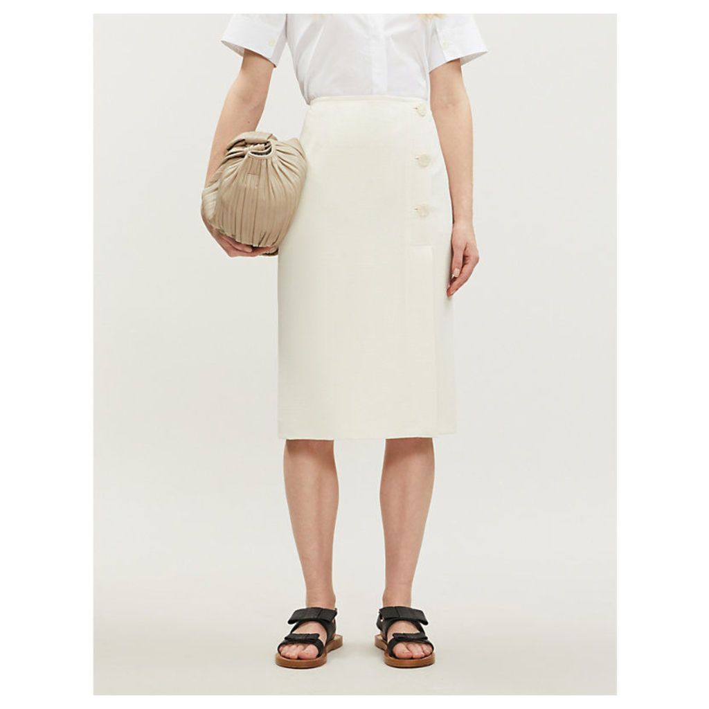 Sank fitted crepe skirt