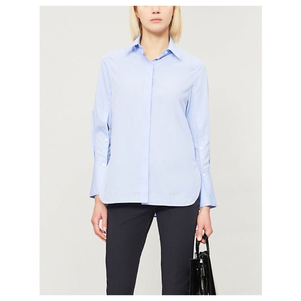 Mason split buttoned sleeve cotton blouse