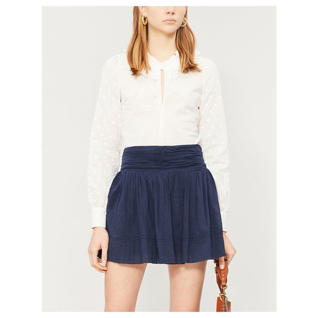 Irine pleated cotton skirt