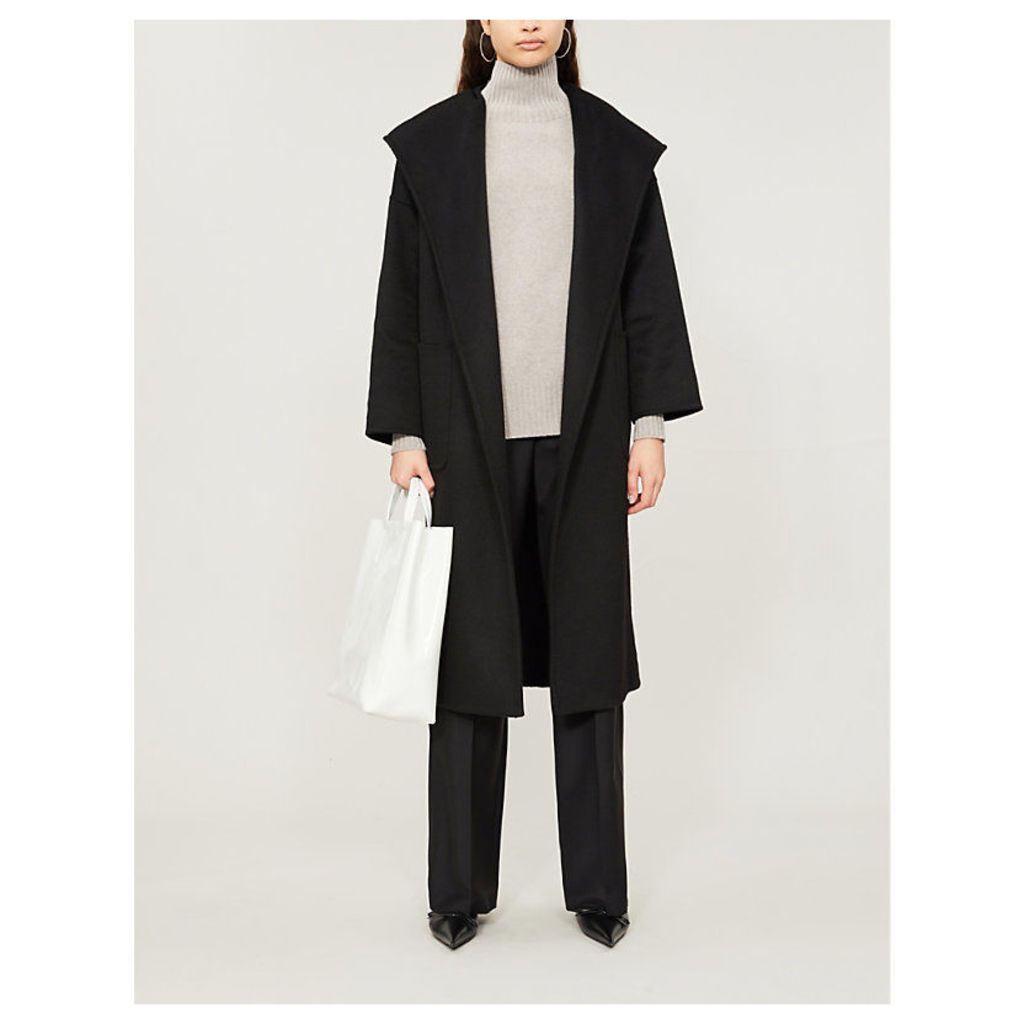 Marilyn hooded cashmere wrap coat