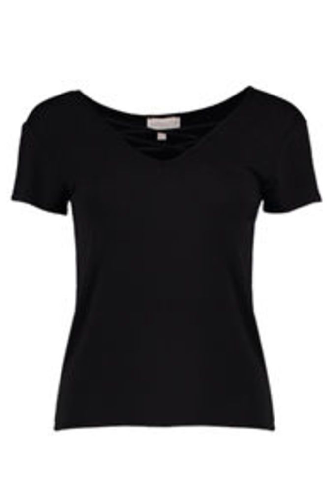Black Lattice Chest T-Shirt