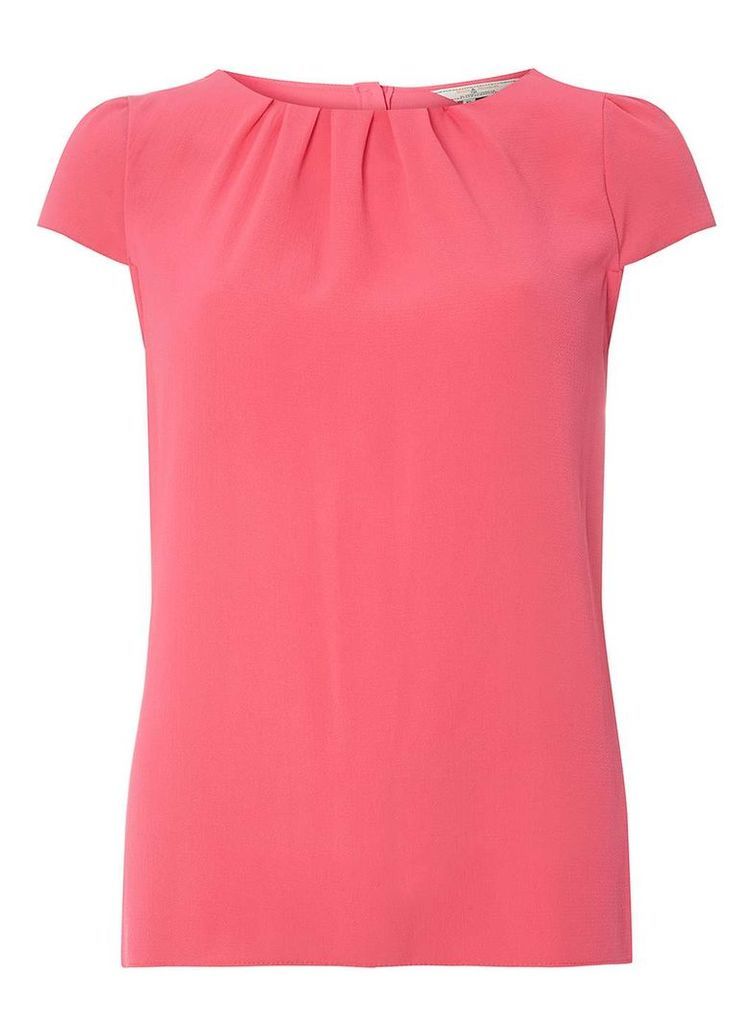 Womens **Billie & Blossom Tall Pink Crepe Shell Top- Pink