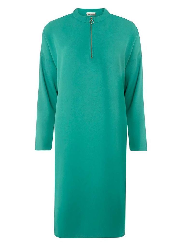 Womens **Noisy May Green Zip Front Dress- Green