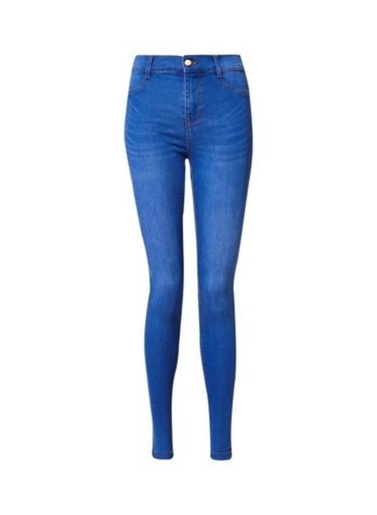 Womens Blue 'Frankie' Super Skinny Jeans- Blue, Blue