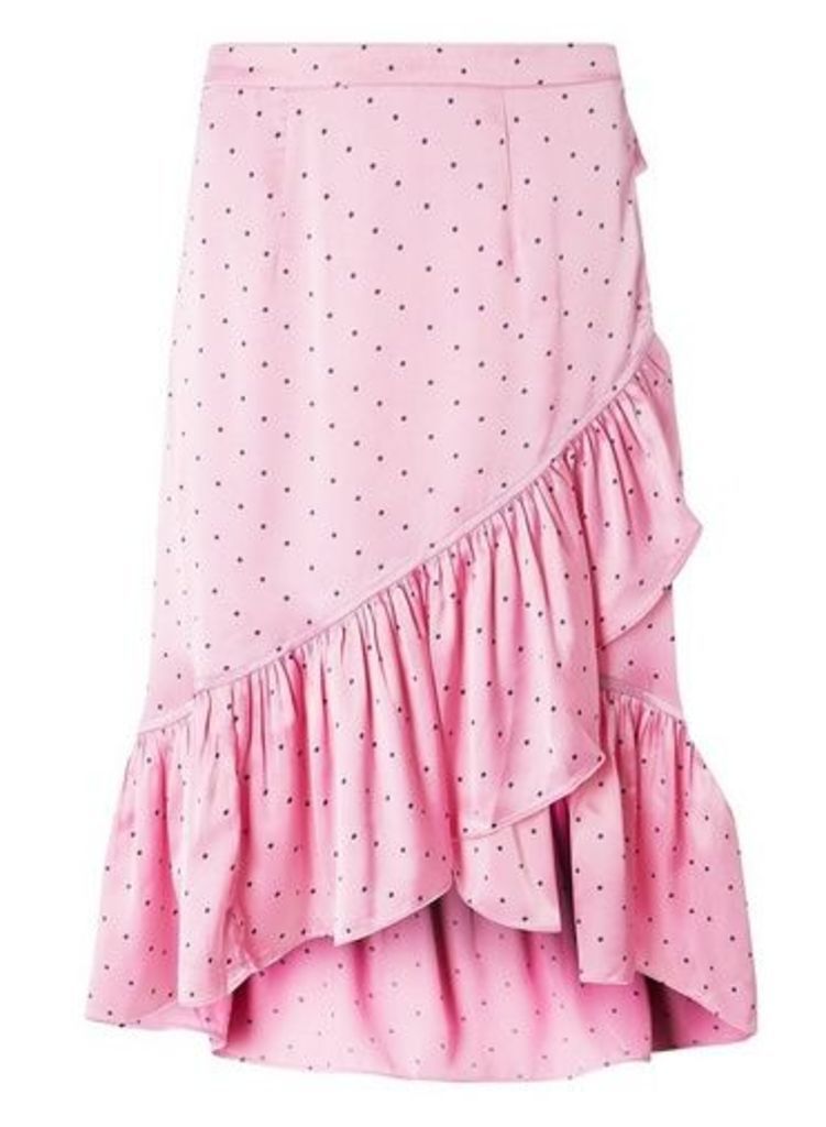 Womens **Vero Moda Multi Coloured Satin Spotted Skirt- Pink, Pink