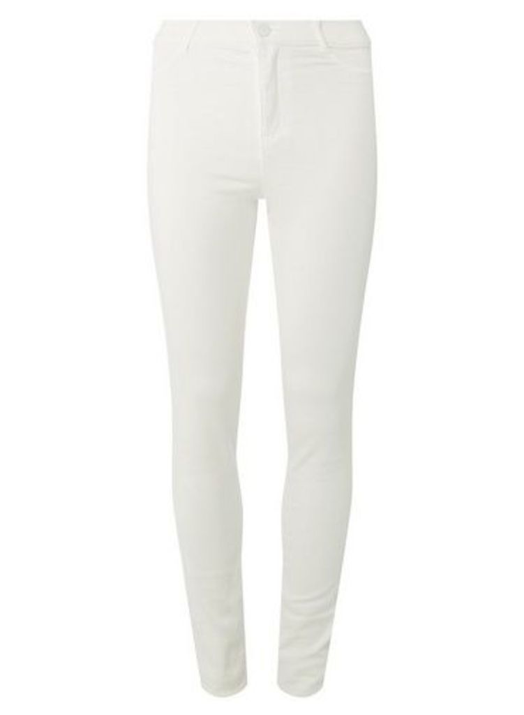 Womens **Tall White 'Frankie' Super Skinny Jeans- White, White