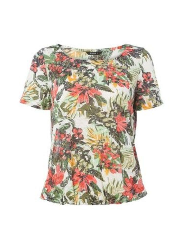 Womens *Roman Originals Multi Coloured Tropical Burnout T-Shirt- Multi Colour, Multi Colour