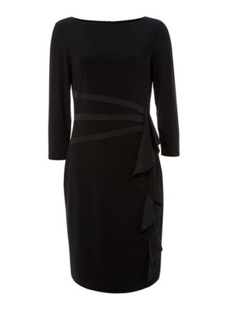 Womens *Roman Originals Black Ruffle Detail Dress- Black, Black