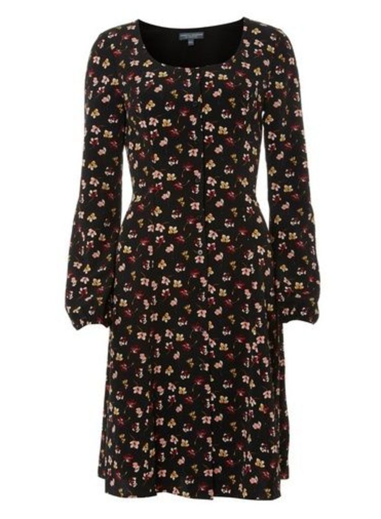 Womens **Tall Multi Coloured Ditsy Floral Print Skater Dress- Multi Colour, Multi Colour