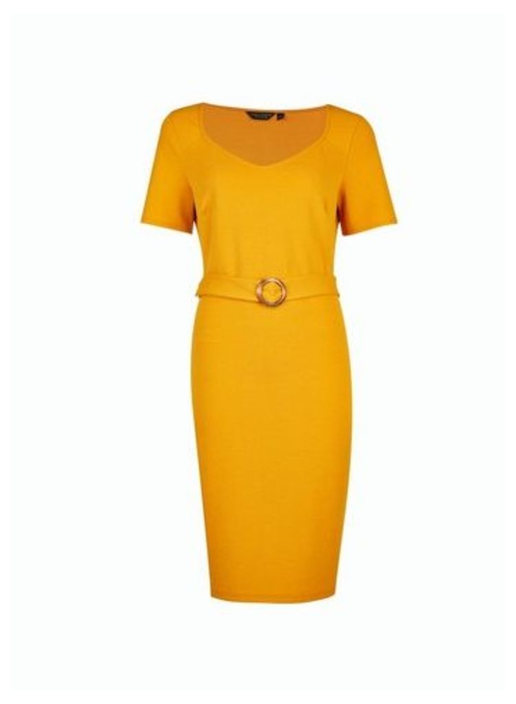 Womens **Tall Yellow D-Ring Shift Dress- Orange, Orange