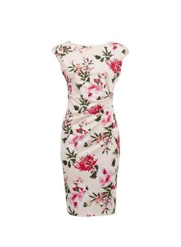 Womens **Billie & Blossom Floral Print Bodycon Dress- Pink, Pink