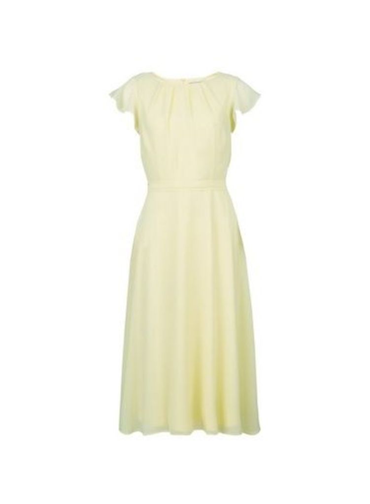 Womens **Billie & Blossom Lemon Midi Dress- Yellow, Yellow