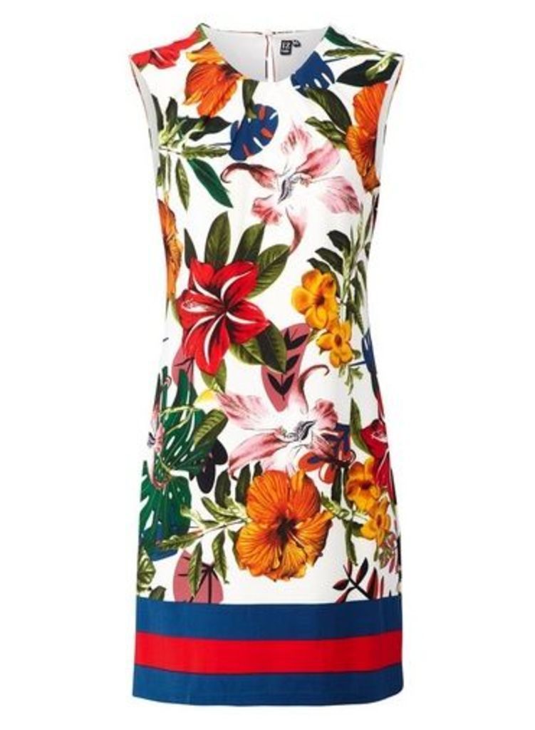 Womens *Izabel London Multi Coloured Tropical Print Shift Dress, Multi Colour