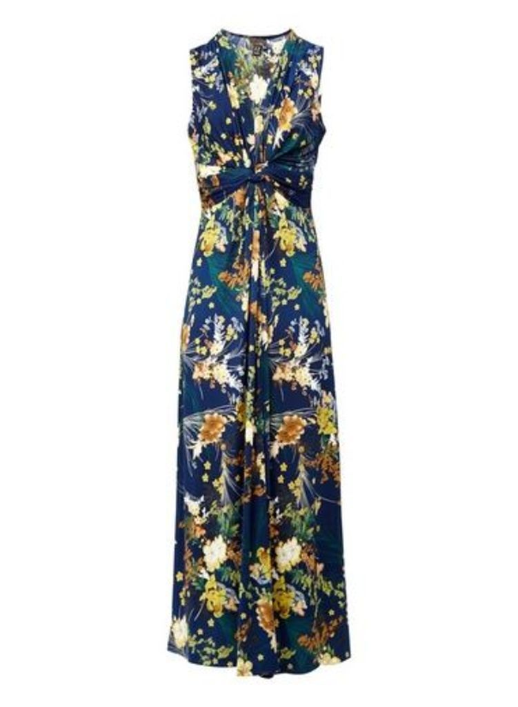 Womens *Izabel London Navy Floral Print Maxi Dress, Navy