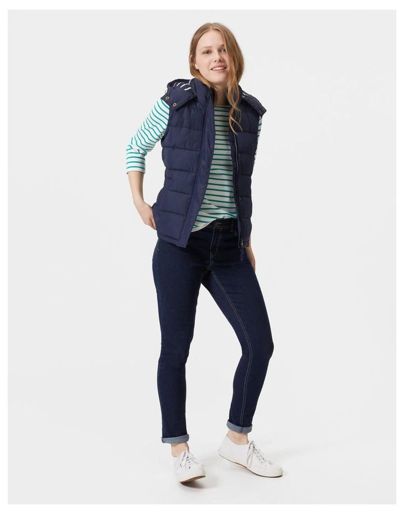 French Navy Wavely Hooded Gilet  Size 12 | Joules UK