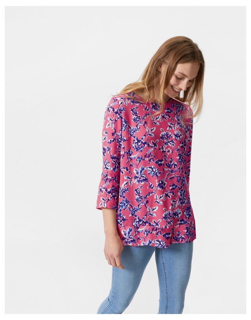 Rosehip Ikat Floral Leah Shell Top  Size 14 | Joules UK