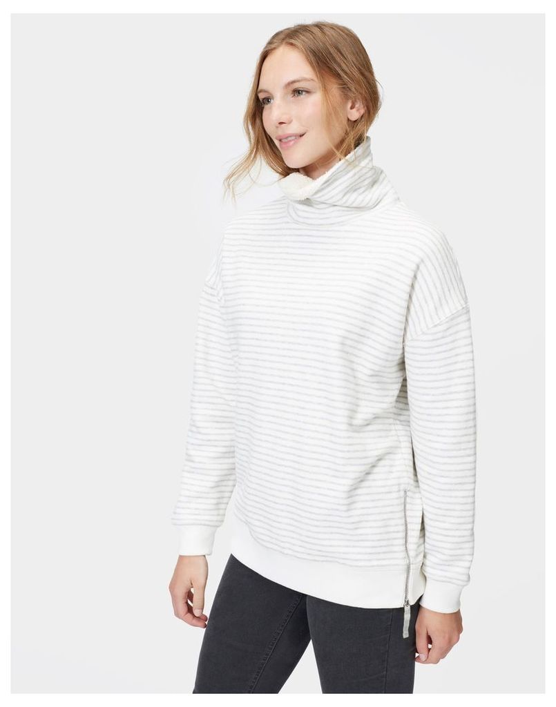 Grey Stripe Blakeney Sweatshirt  Size 6 | Joules UK