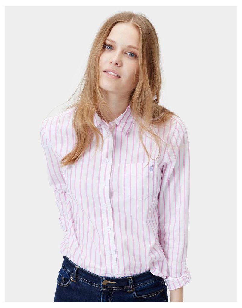 Pinky Stripe Lucie Classic Fit Shirt  Size 12 | Joules UK