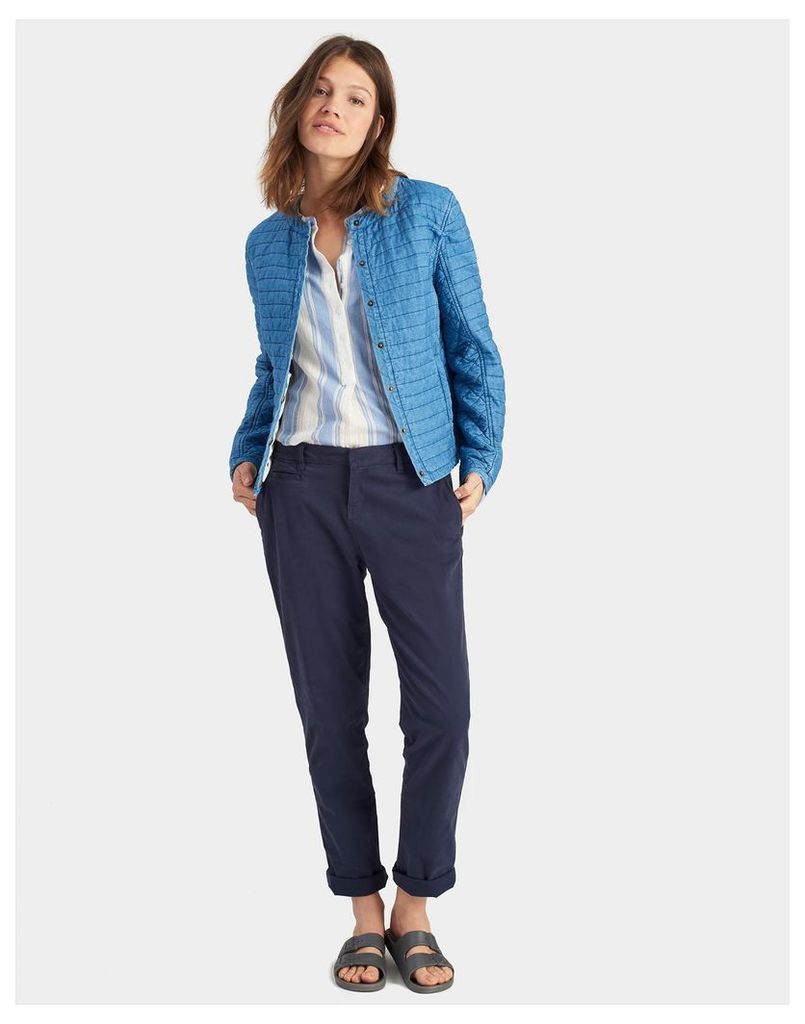 Chambray Viola Quilted Chambray Jacket  Size 14 | Joules UK