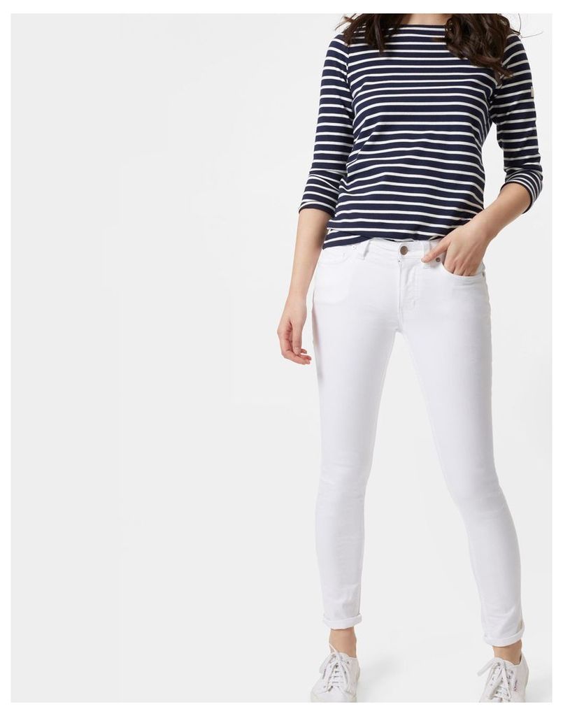 Bright White Monroe white Skinny Stretch Denim Jeans  Size 12 | Joules UK