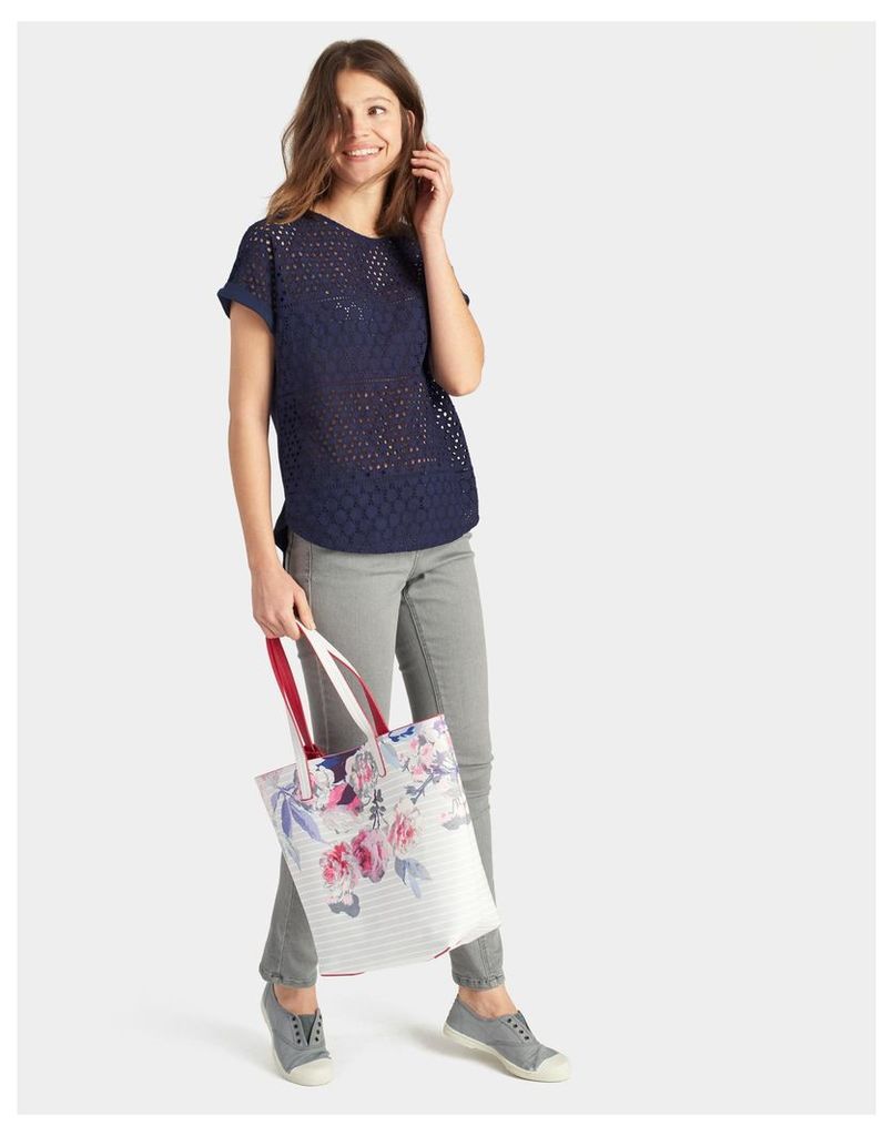 Grey Stripe Revery print Reversible Tote Bag  Size One Size | Joules UK