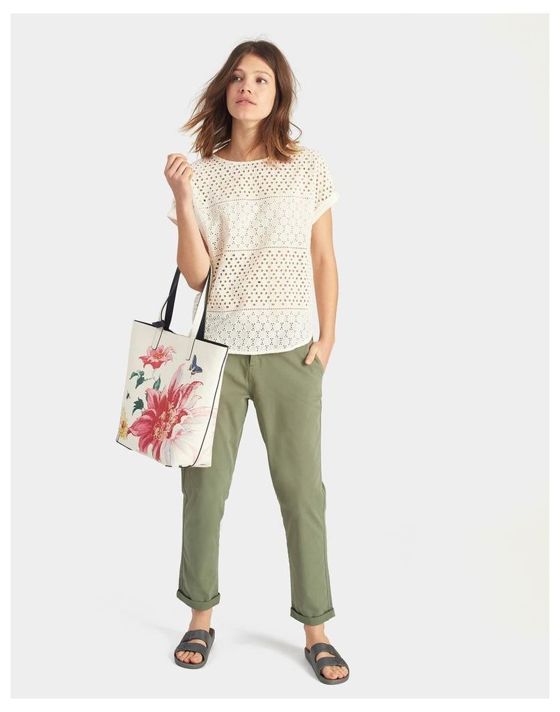 Cream Clematis Revery print Reversible Tote Bag  Size One Size | Joules UK