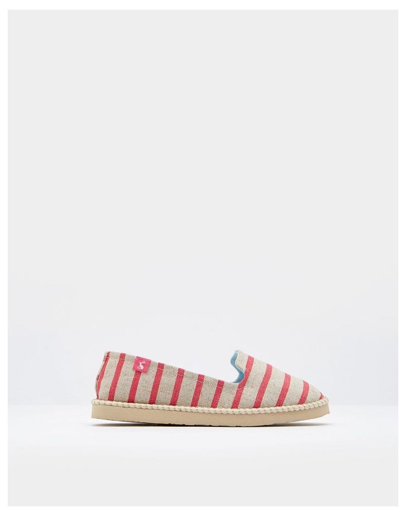 Hope Stripe Cerise Pink Flipadrille Summer Shoes  Size Adult 4 | Joules UK