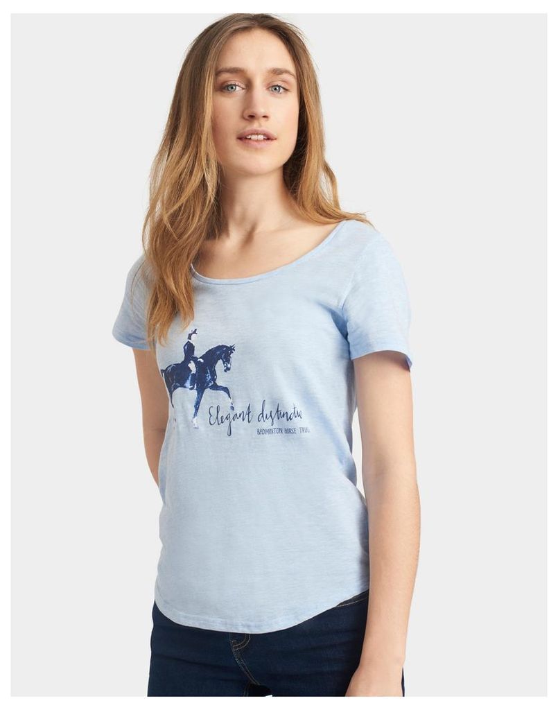 Blue Marl Badminton T-Shirt  Size 12 | Joules UK