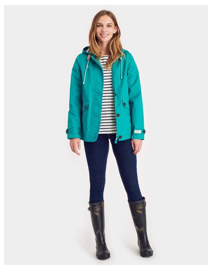 Emerald Green Coast Waterproof Jacket  Size 12 | Joules UK