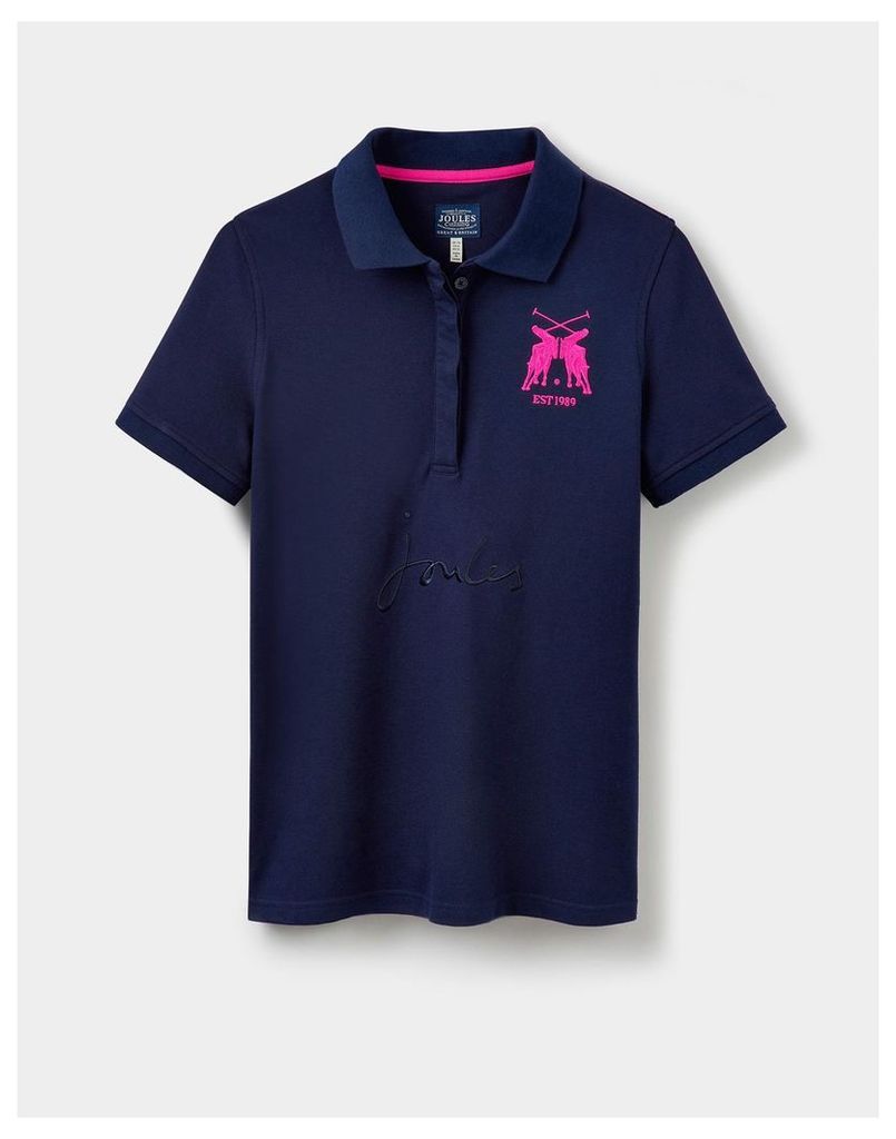 French Navy Amity Slim Fit Polo Shirt  Size 16 | Joules UK