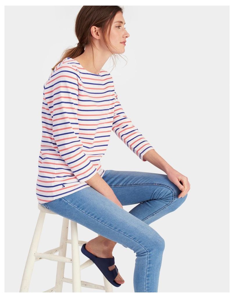 Pink Blue Stripe Harbour Jersey Top  Size 12 | Joules UK