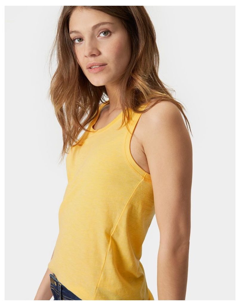 Bright Yellow Marl Bo Basic Vest  Size 20 | Joules UK