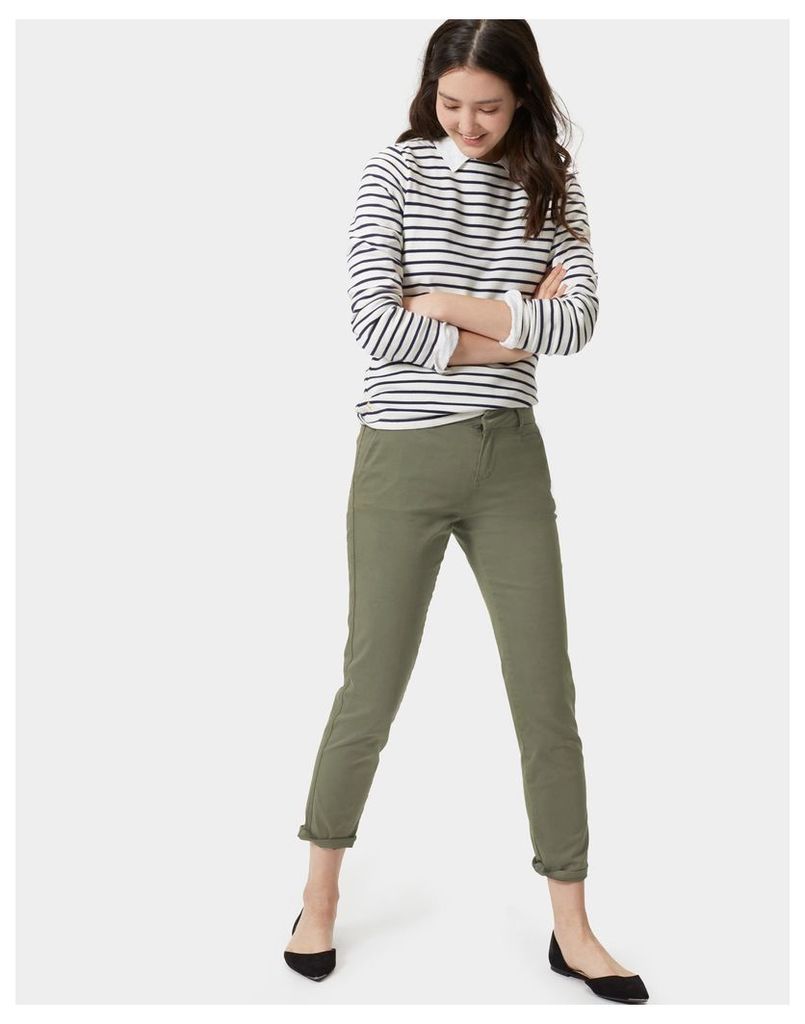 Soft Khaki Hepburn Chino Trousers  Size 12 | Joules UK