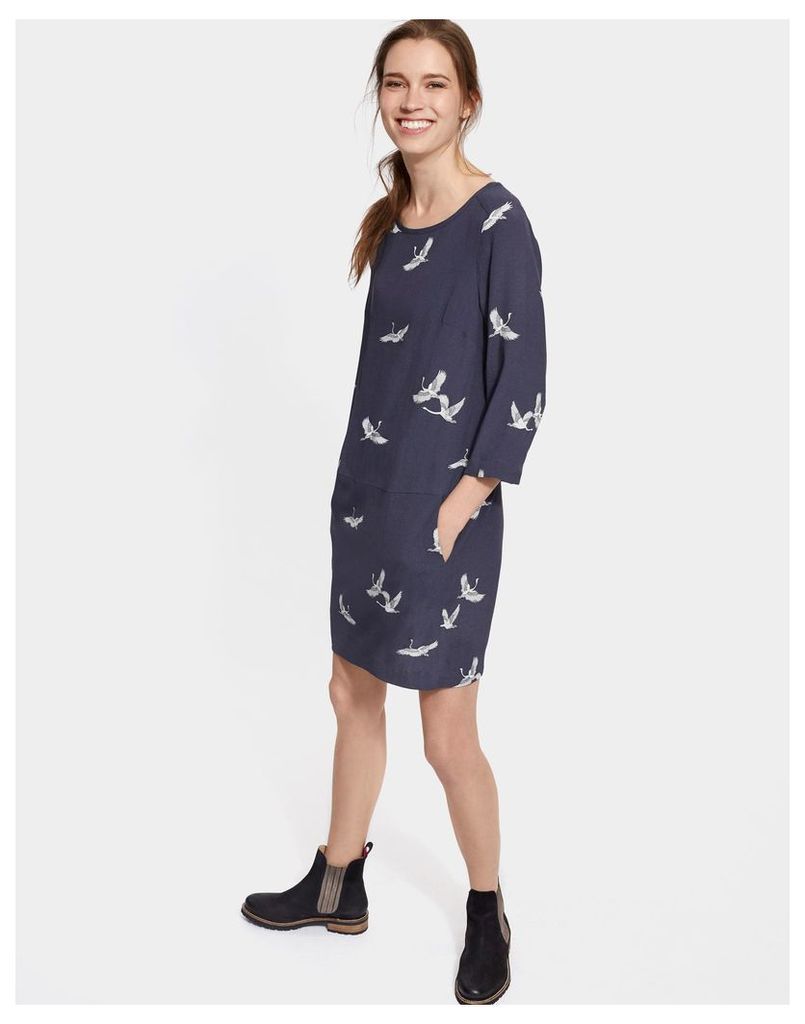 Grey Swans Ambion Woven Shift Dress  Size 14 | Joules UK