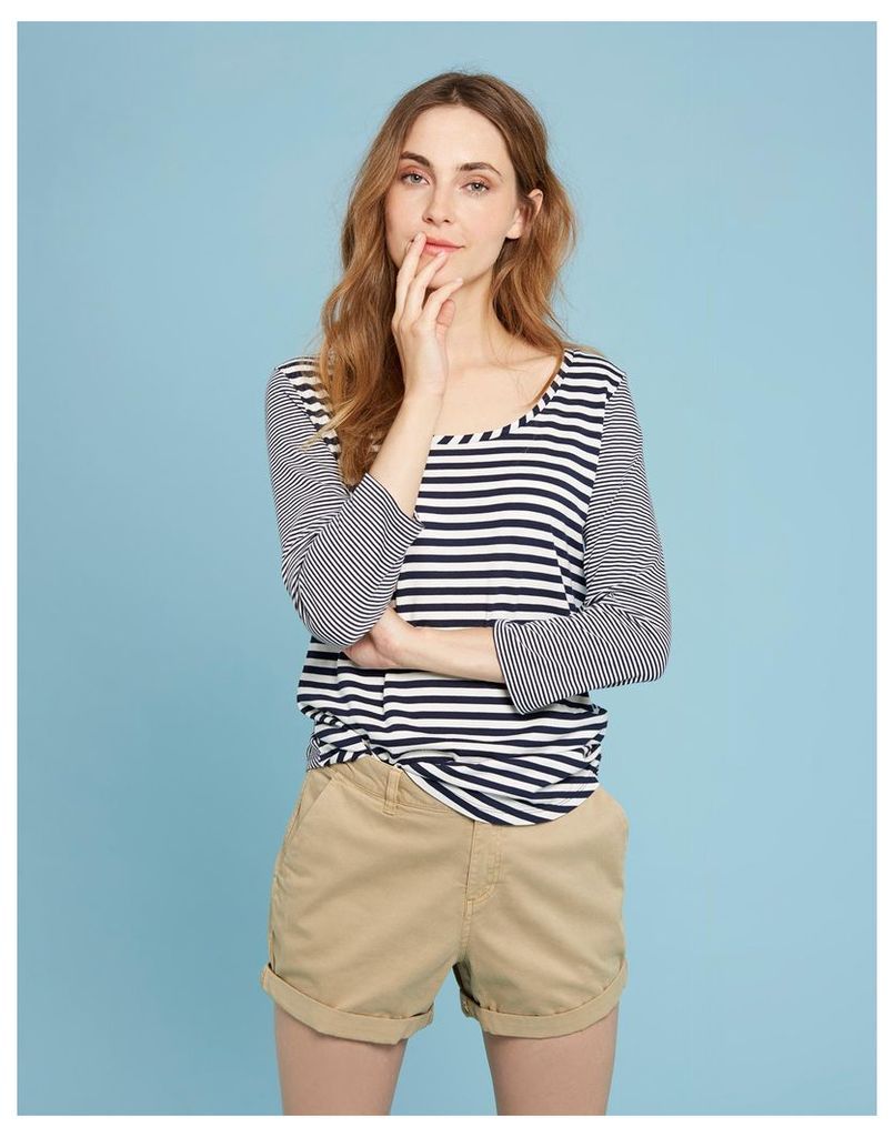 French Navy Stripe Mairin Jersey Top  Size 8 | Joules UK