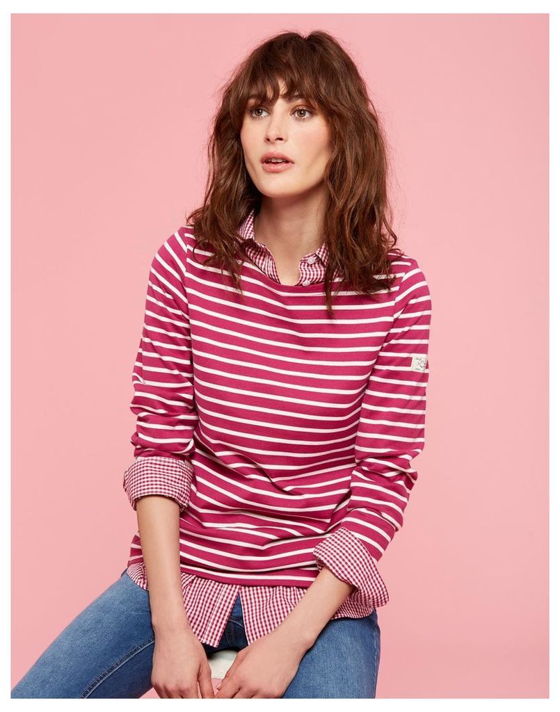 Ruby Stripe Harbour Jersey Top  Size 16 | Joules UK